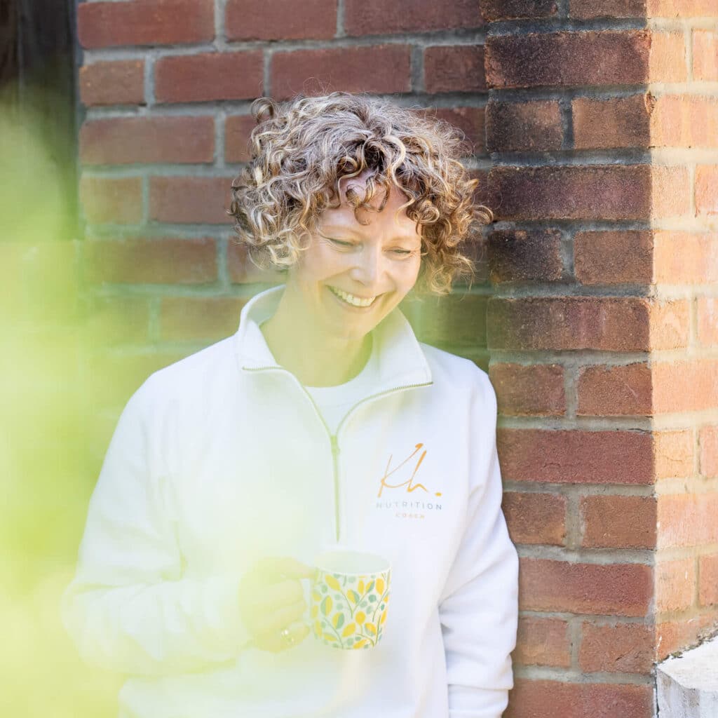 Weight loss coach Kate Houldsworth with a cup of tea